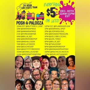 POSH-A-PALOOZA $5 YEAR-END CLEARANCE TRAIN